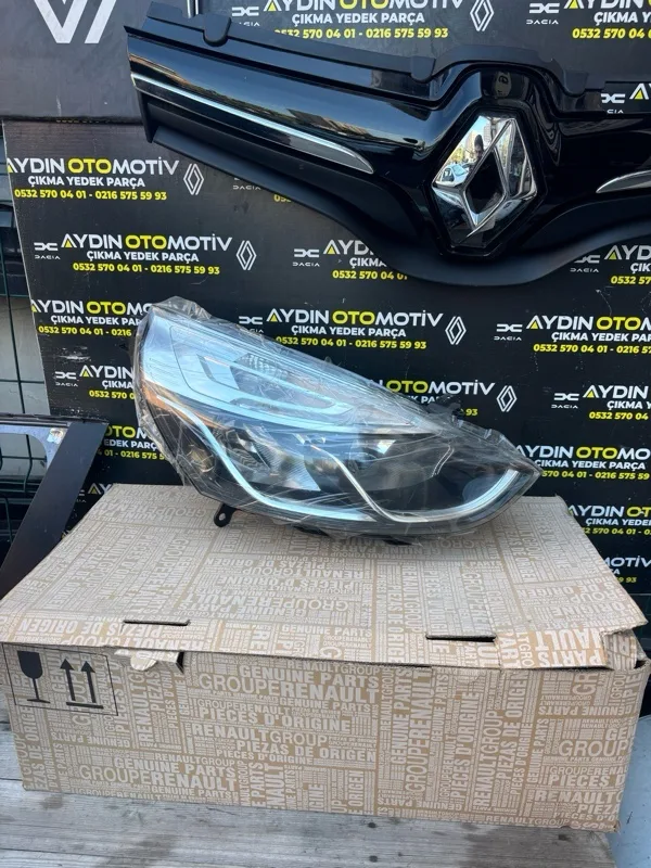 Renault Clio 4 Clio 4-IV 2016-2020 Sağ Far Lambası İçi Kromlu - Nikelajlı 260103317R -Renault Mais - Aydın Otomotiv