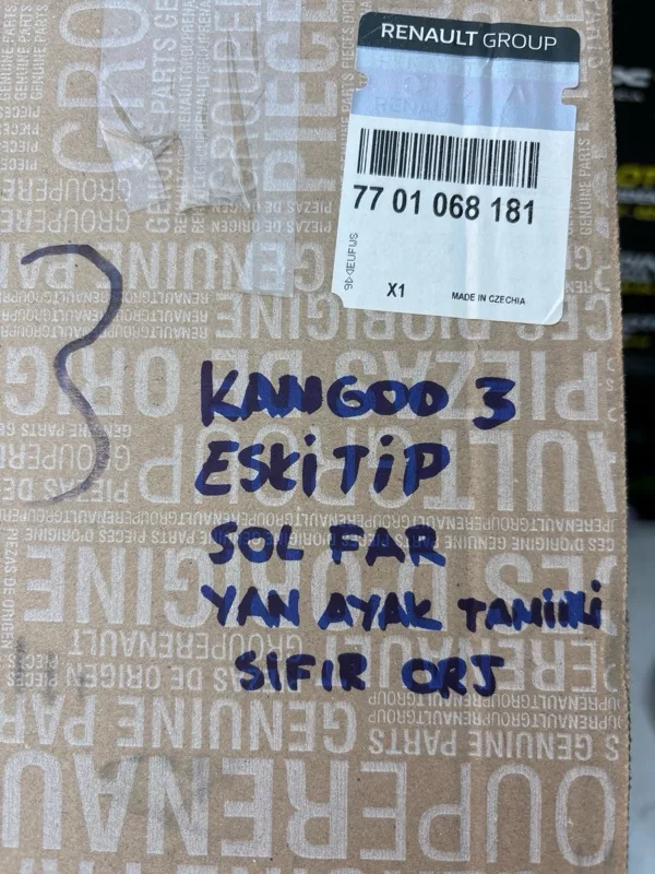 Renault Kangoo 3 Kango 3-III 2008-2012 Sol Ön Far Lambası 7701068181 -Renault Mais çıkma parça - Aydın Otomotiv - görsel 4